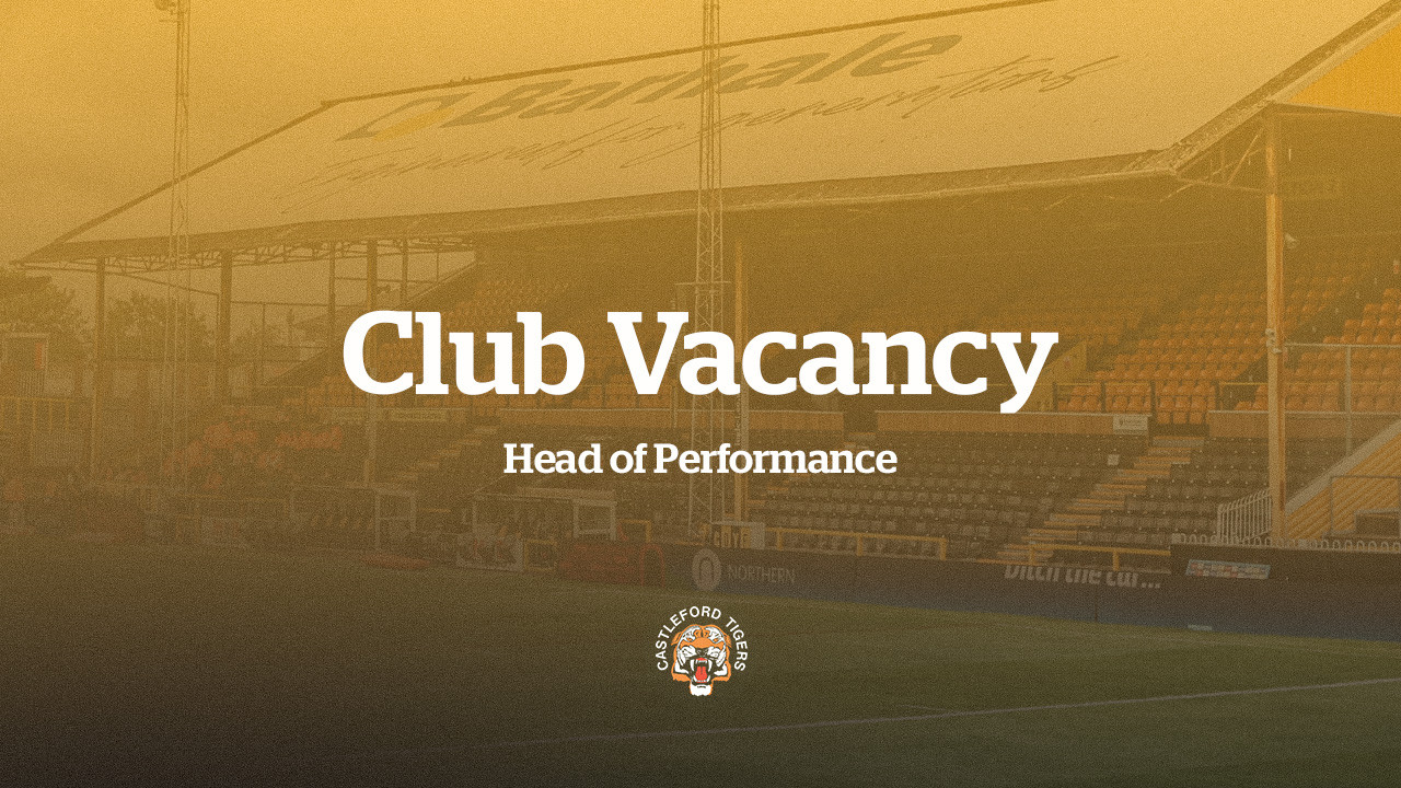 Club Vacancy - Head of Performance